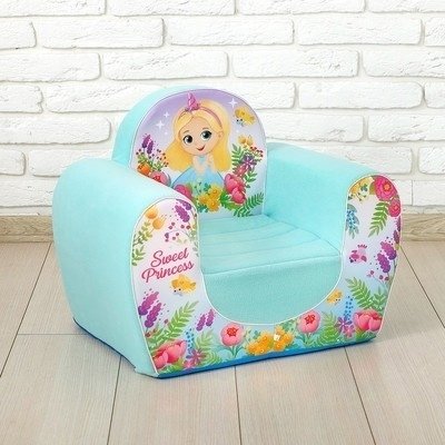 Zabiaka диван-игрушка Sweet Princess 43x50x50 см, голубой купить,NaN