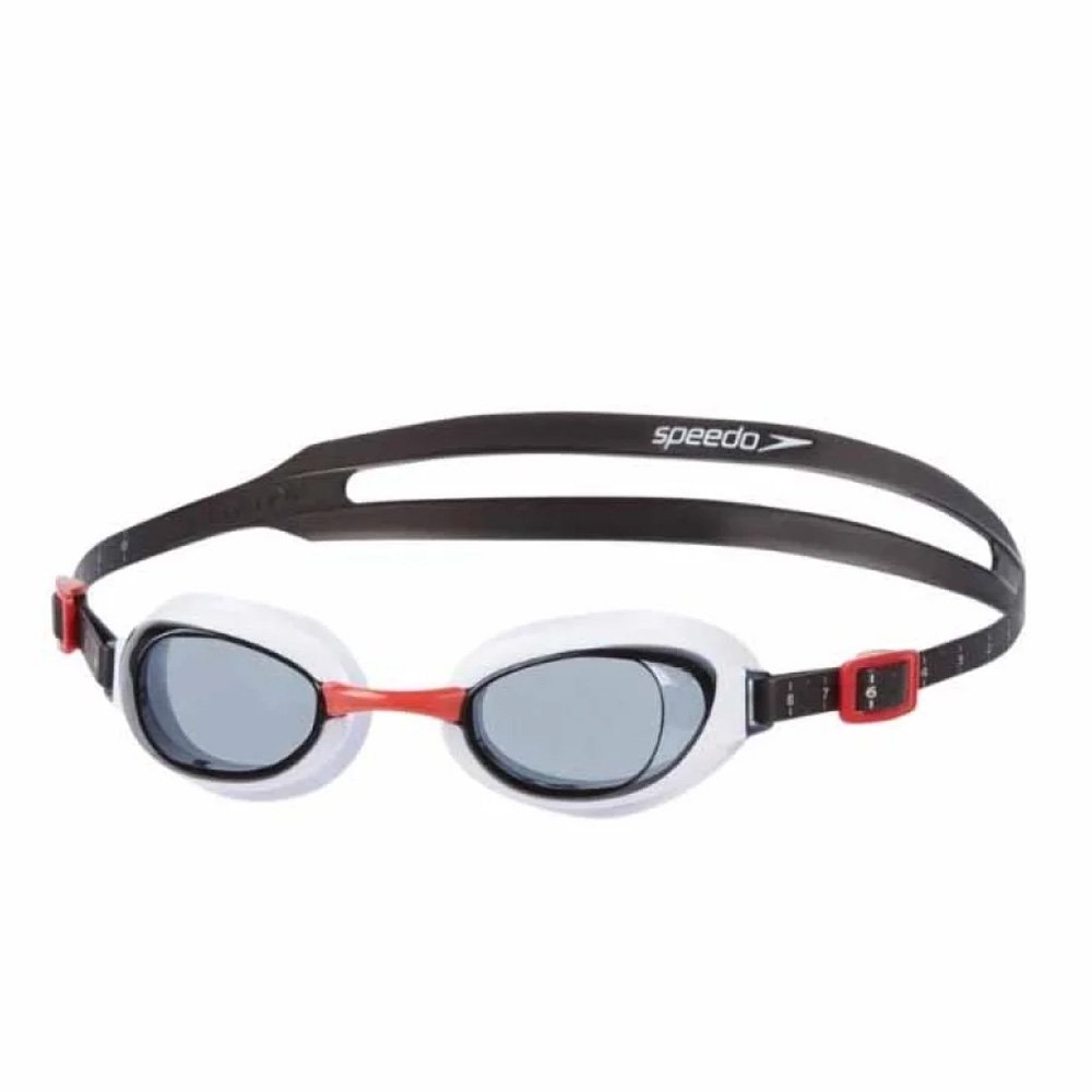 Очки для плавания Speedo Aquapure red smoke белые