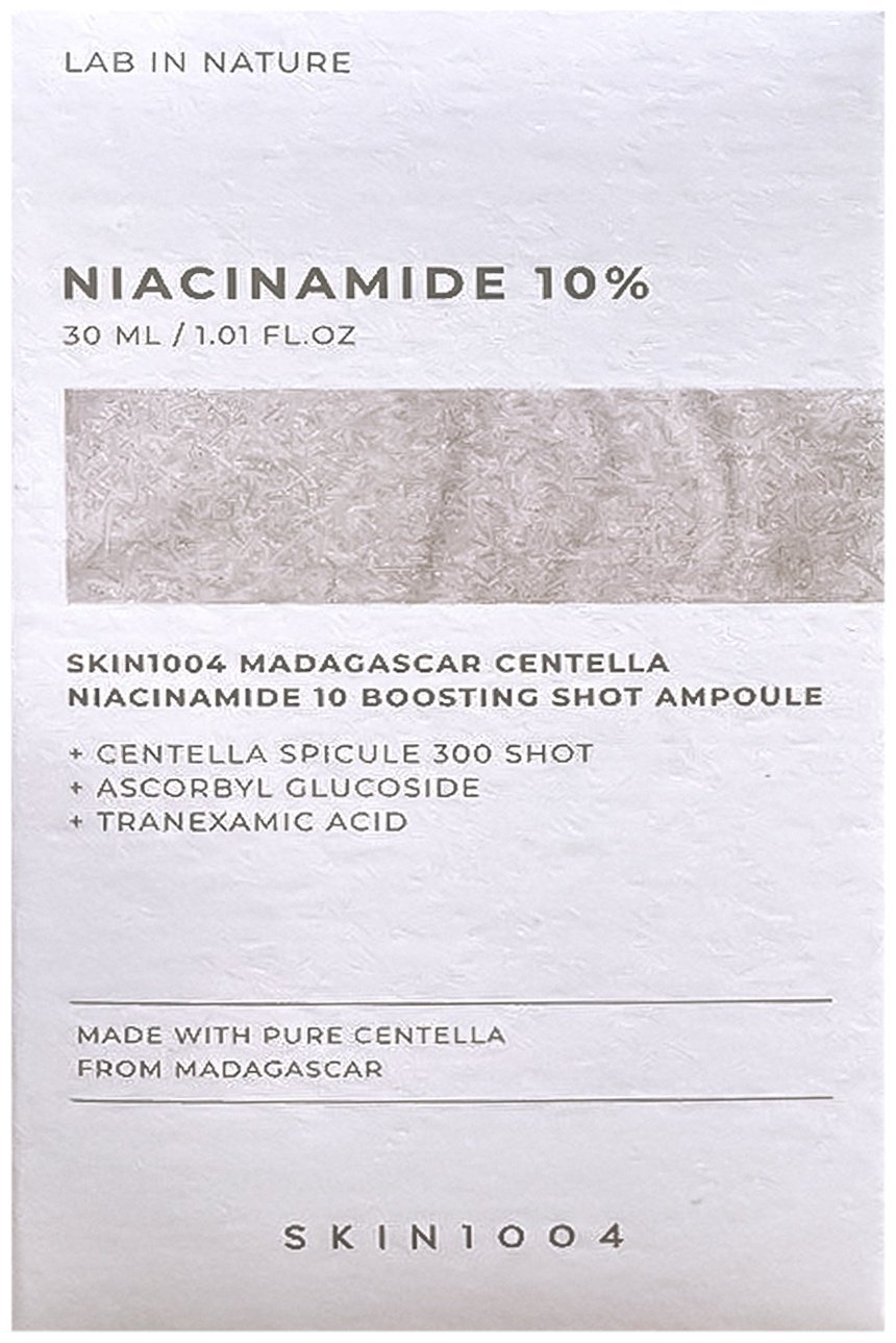 Skin1004 сыворотка Niacinamide 10% Boosting Shot Ampoule Сыворотка с Ниацинамидом Спикулами Центеллы и Транексамовой Кислотой 30ml для лица 30 мл купить,NaN