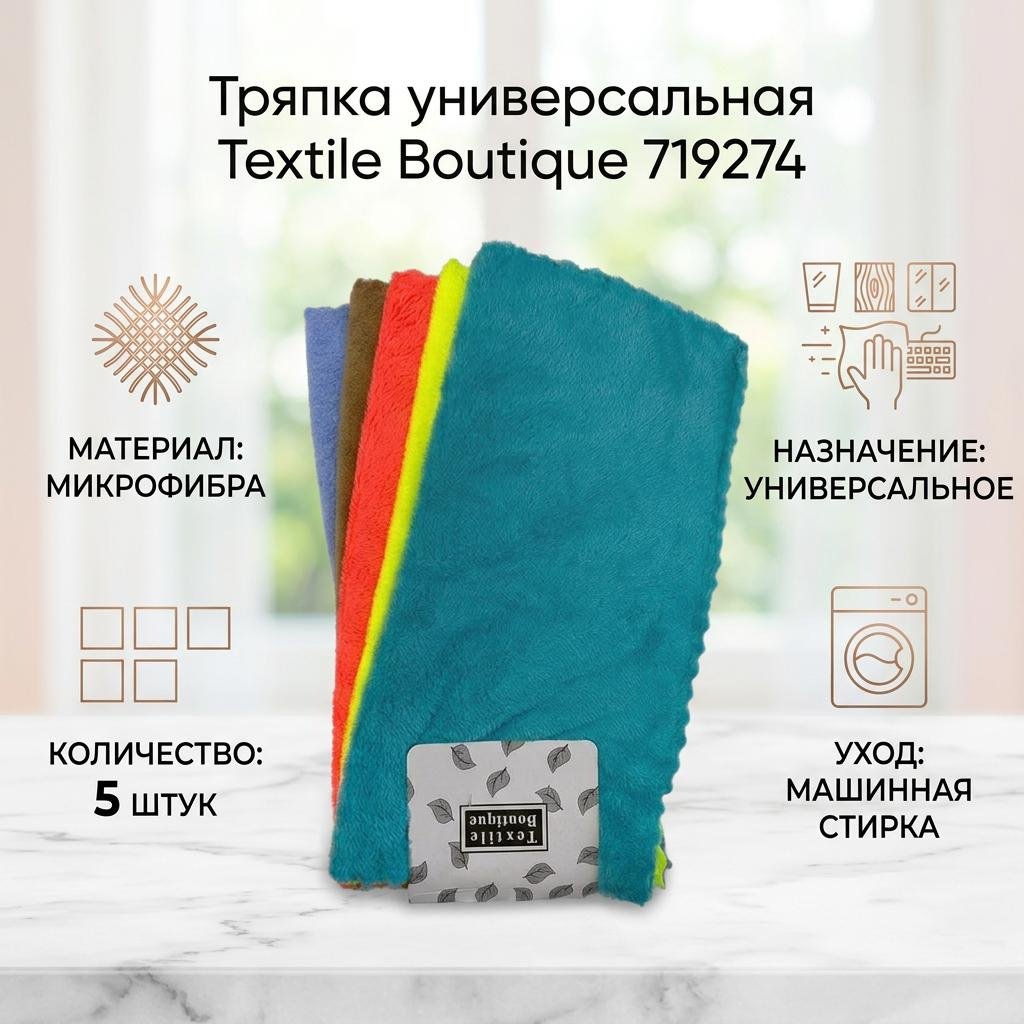 Тряпка 719274 5 шт, микрофибра купить,644