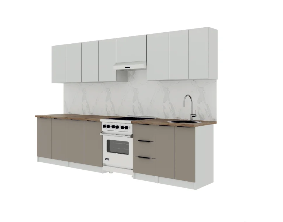 Кухонный гарнитур Эконом 3200 капучино купить,0