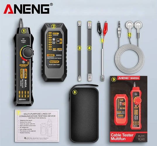 ANENG кабельный тестер M469A, аналоговый купить,8320