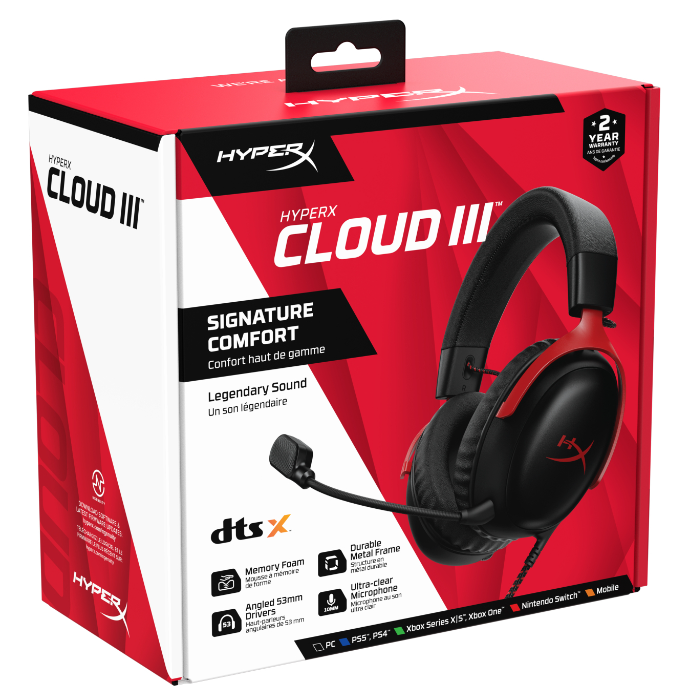 Наушники HyperX Cloud III 727A9AA Black-Red купить,56029