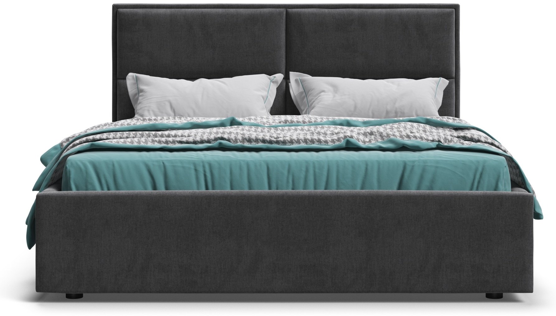 Кровать Divan Boss Mila двуспальная, 160x200 см (без матраса, подъёмный механизм) серый купить,NaN