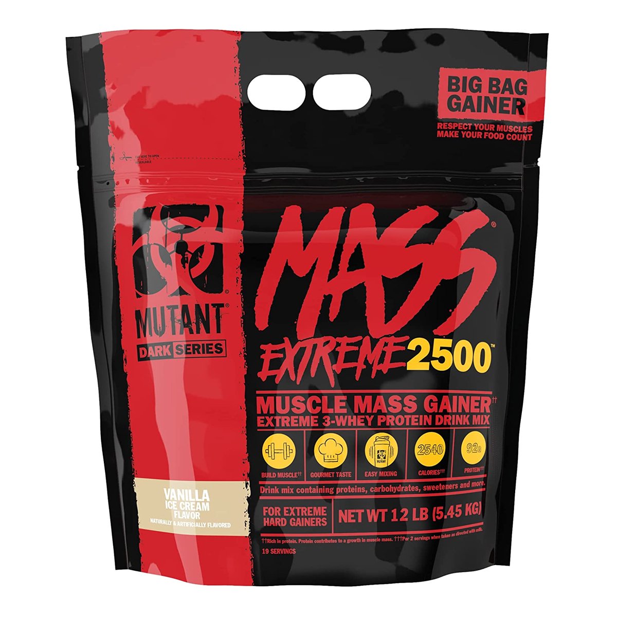 Гейнер Mutant Mass Extreme 2500 ваниль 5,45кг