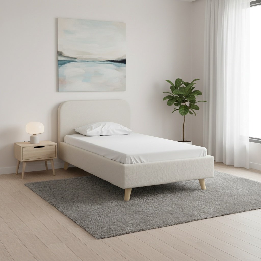 Кровать Line односпальная, 90x200 см, подъёмный механизм, белый купить,NaN