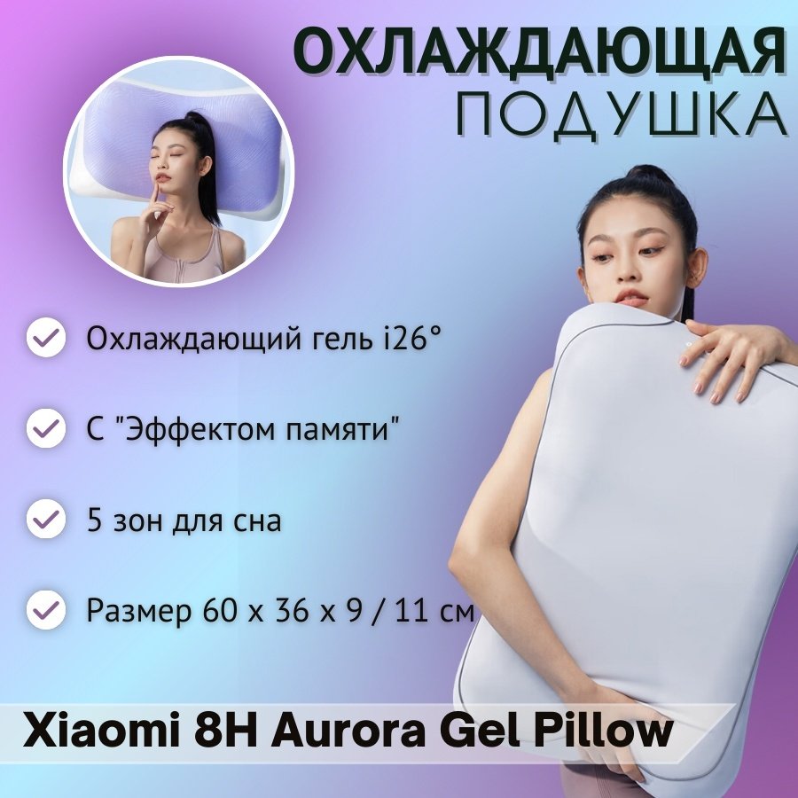 Ортопедическая подушка Xiaomi 40x64 см, полиуретан купить,NaN