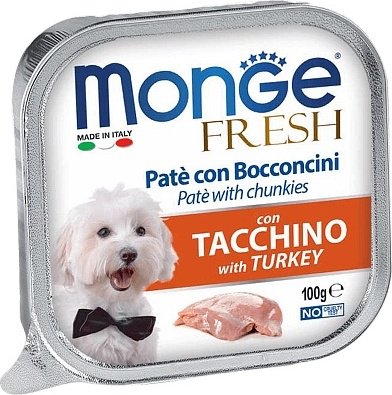 Корм Monge Fresh с индейкой для всех пород 100 г 1 шт