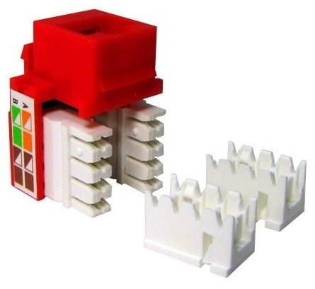 Компьютерная розетка (RJ45) SHIP M245-4, красный купить,NaN