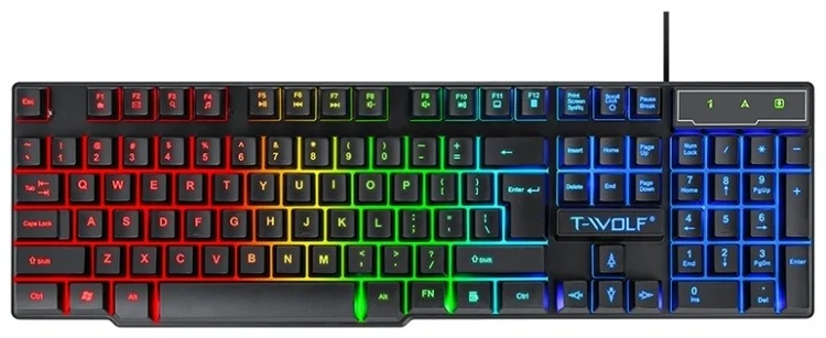 Клавиатура игровая T-WOLF TF800 Black купить,0