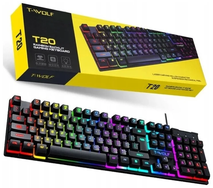 Клавиатура игровая T-WOLF T20 Black купить,0