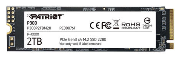 SSD накопитель Patriot P300 P300P2TBM28 2Tb Black