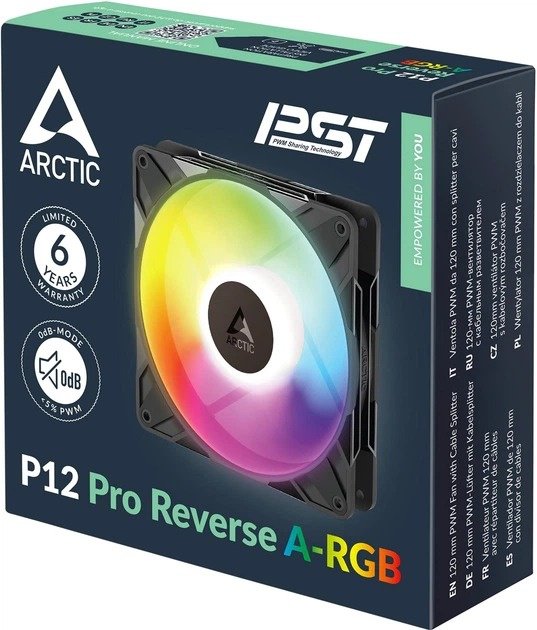 Вентилятор для корпуса Arctic P12 Pro Reverse A-RGB, ACFAN00322A купить,NaN