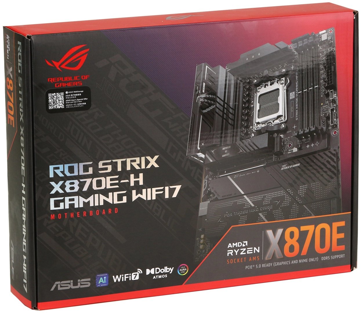 Материнская плата ASUS ROG Strix X870E-H Gaming WiFi7 (90MB1M90-M0EAY0) купить,258980