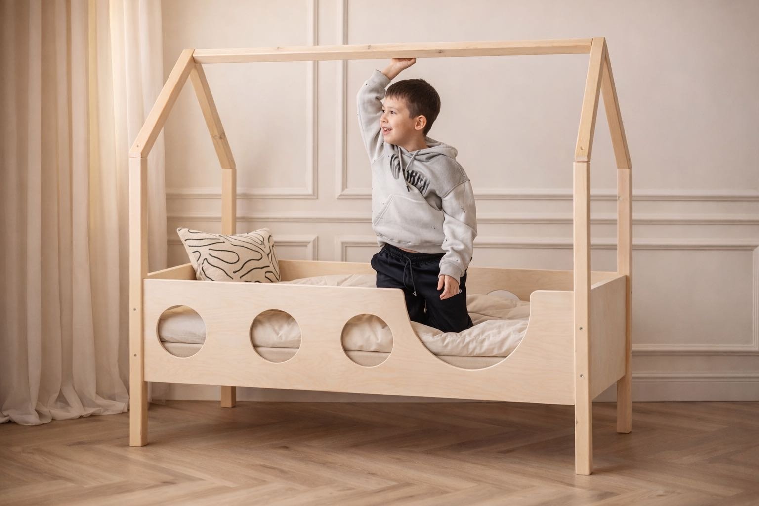 Детская кровать Domiko 120192409, 80x160 см, бежевый купить,NaN