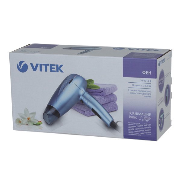 Фен VITEK VT 2316 голубой купить,0