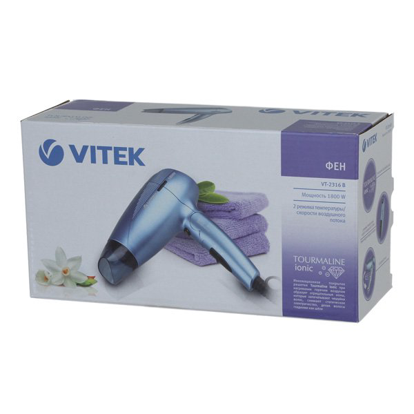 Фен VITEK VT 2316 голубой купить,NaN