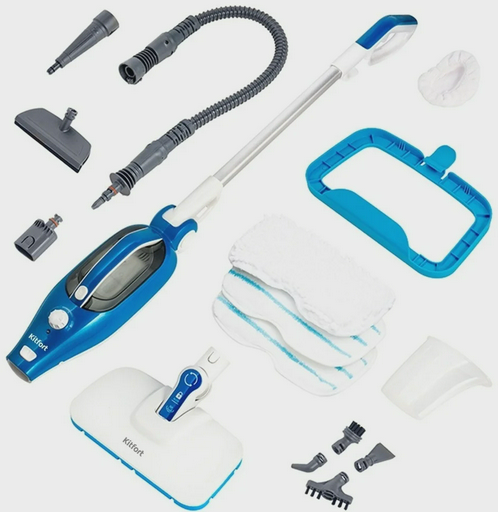 Швабра паровая Kitfort KT-1005-2 Blue