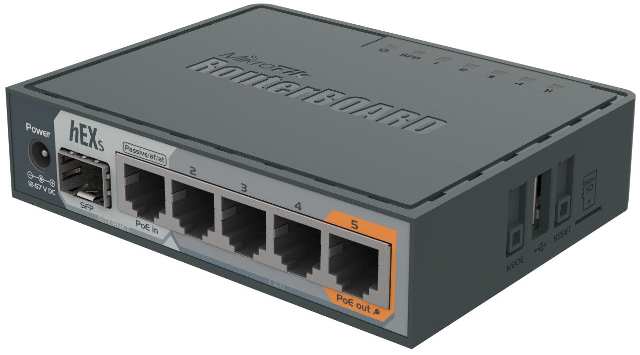 Маршрутизатор Mikrotik hEX S RB760iGS черный