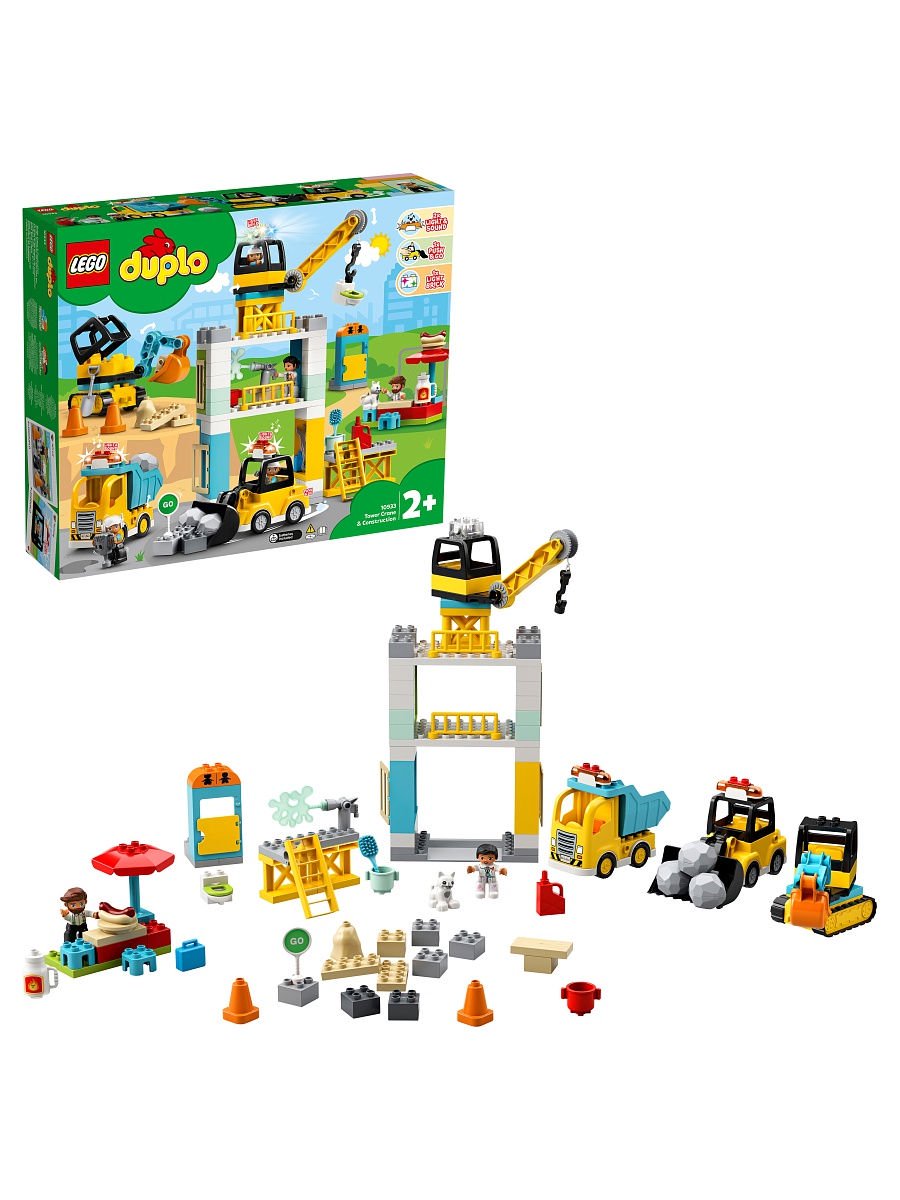 Конструктор Lego Duplo Башенный кран на стройке 10933  купить,NaN