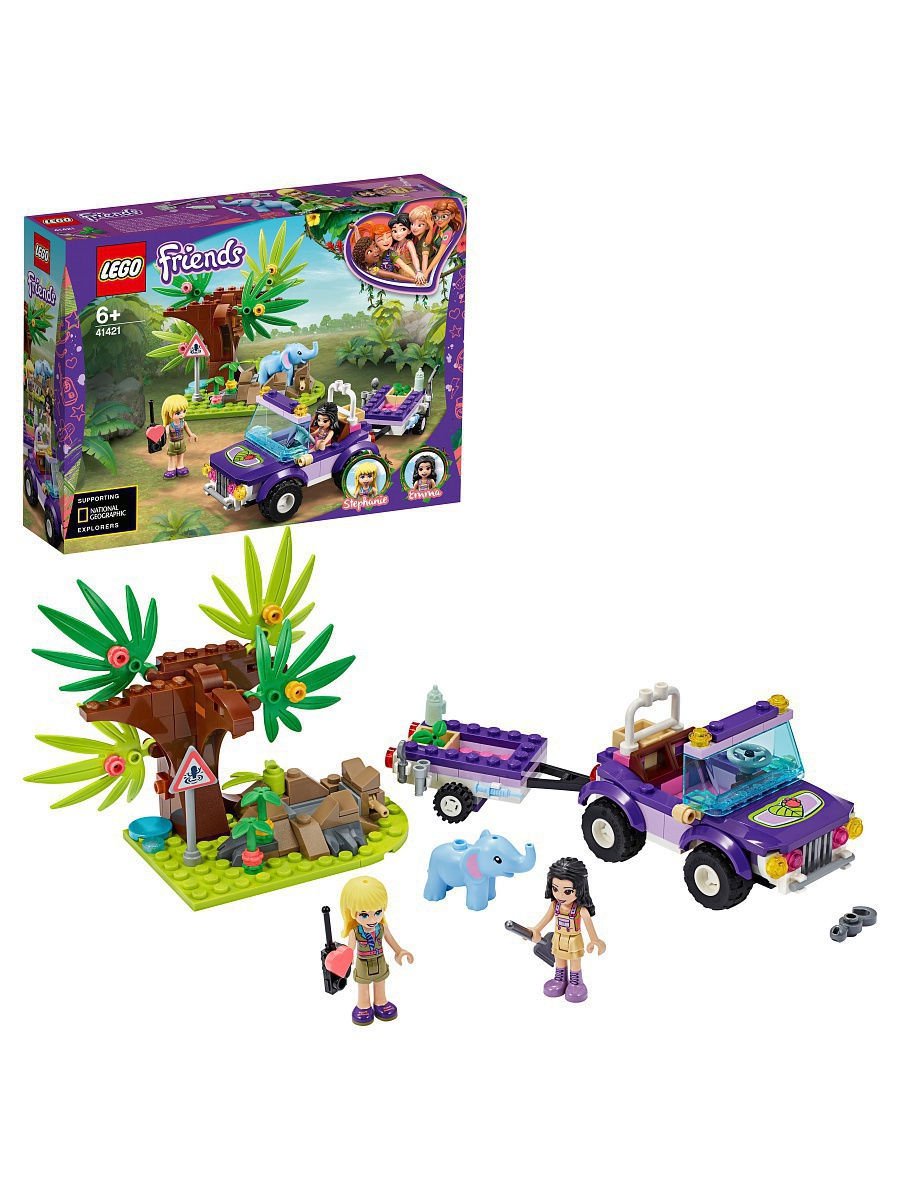 Конструктор Lego Friends Джунгли спасение слонёнка 41421  купить,NaN