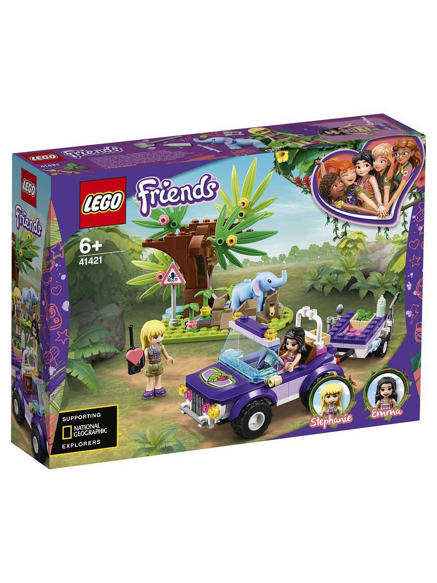 Конструктор Lego Friends Джунгли спасение слонёнка 41421  купить,NaN