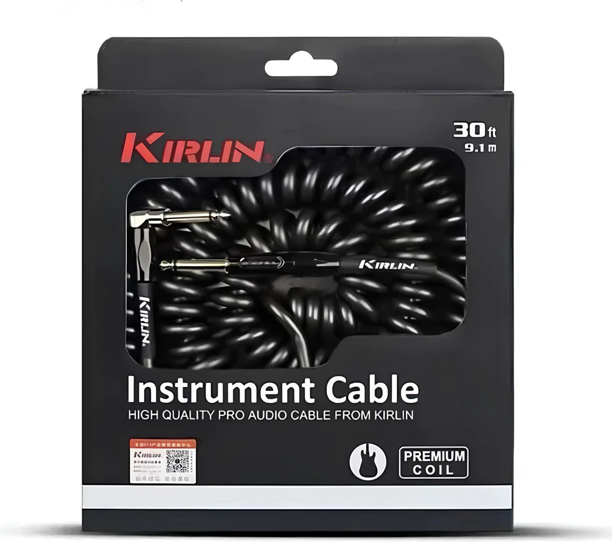 Кабель инструментальный Kirlin IPK-222BFGL/BKE 9.1м черный