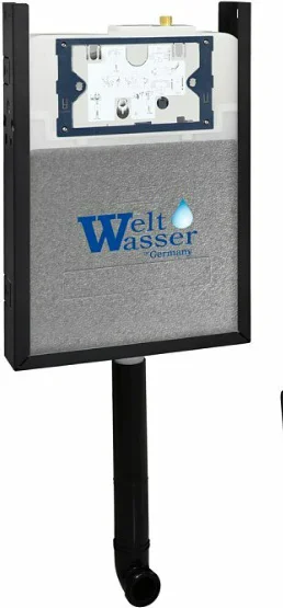 Инсталляция комплект WeltWasser AG49757 Amberg 404 + Gelbach 002 MT-BL + Amberg RD-WT серо-черный