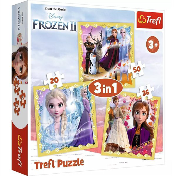 Пазл Trefl  3в1 Сила Анны и Эльзы купить,NaN