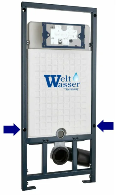 Инсталляция комплект WeltWasser MJ5073 Marberg 507 + Jeckenbach 004 GL-WT + MAR 507 RD GL-WT бело-синий