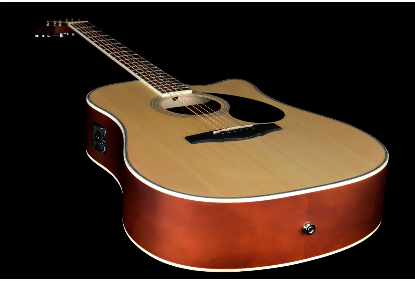 Трансакустическая гитара Kepma Natural Matt D1CE-K10-NM коричневая купить,0