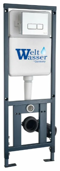 Инсталляция комплект WeltWasser MS41040 Marberg 410 + Salzbach 043 GL-WT + MAR 410 SE CR бело-серый