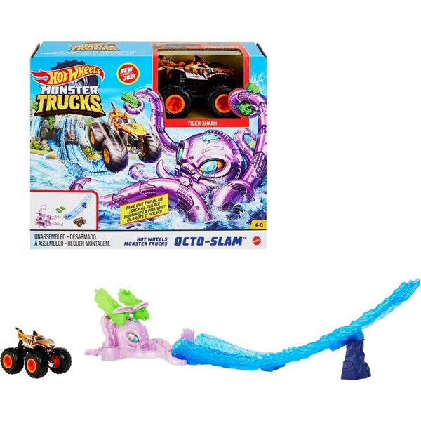 Игровой набор Hot Wheels Monster Trucks Прыжок на осьминога купить,NaN