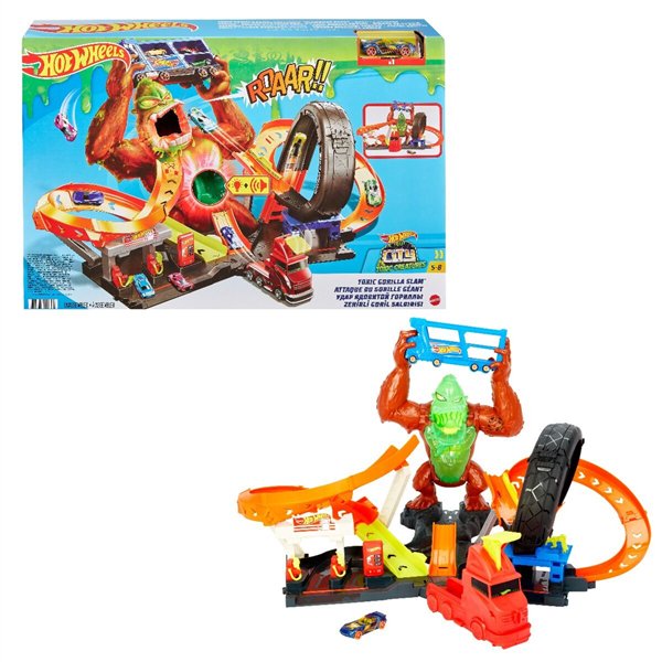 Игровой набор Hot Wheels City Атака бешеной гориллы купить,NaN