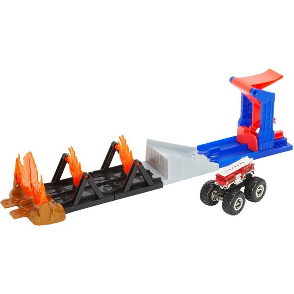 Игровой набор Hot Wheels Monster Trucks Прорыв сквозь пламя купить,NaN