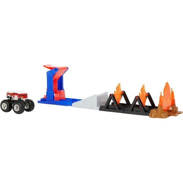 Игровой набор Hot Wheels Monster Trucks Прорыв сквозь пламя купить,NaN