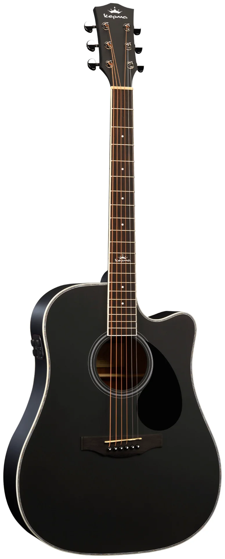 Трансакустическая гитара Kepma Black Matt D1CE-K10-BKM черная