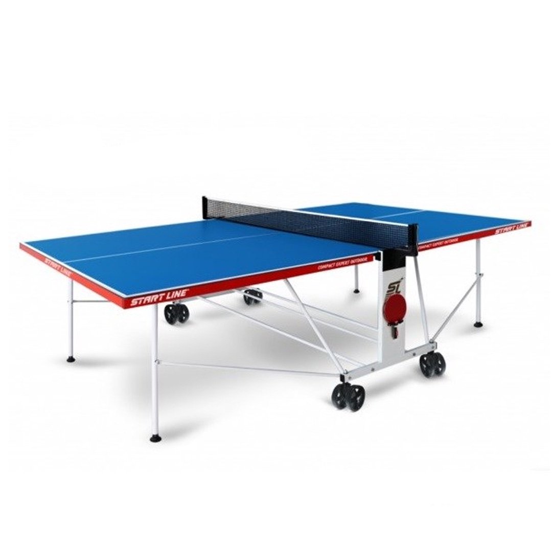 Стол теннисный Start line Compact Expert outdoor всепогодной сеткой 6044-3 синий купить,NaN
