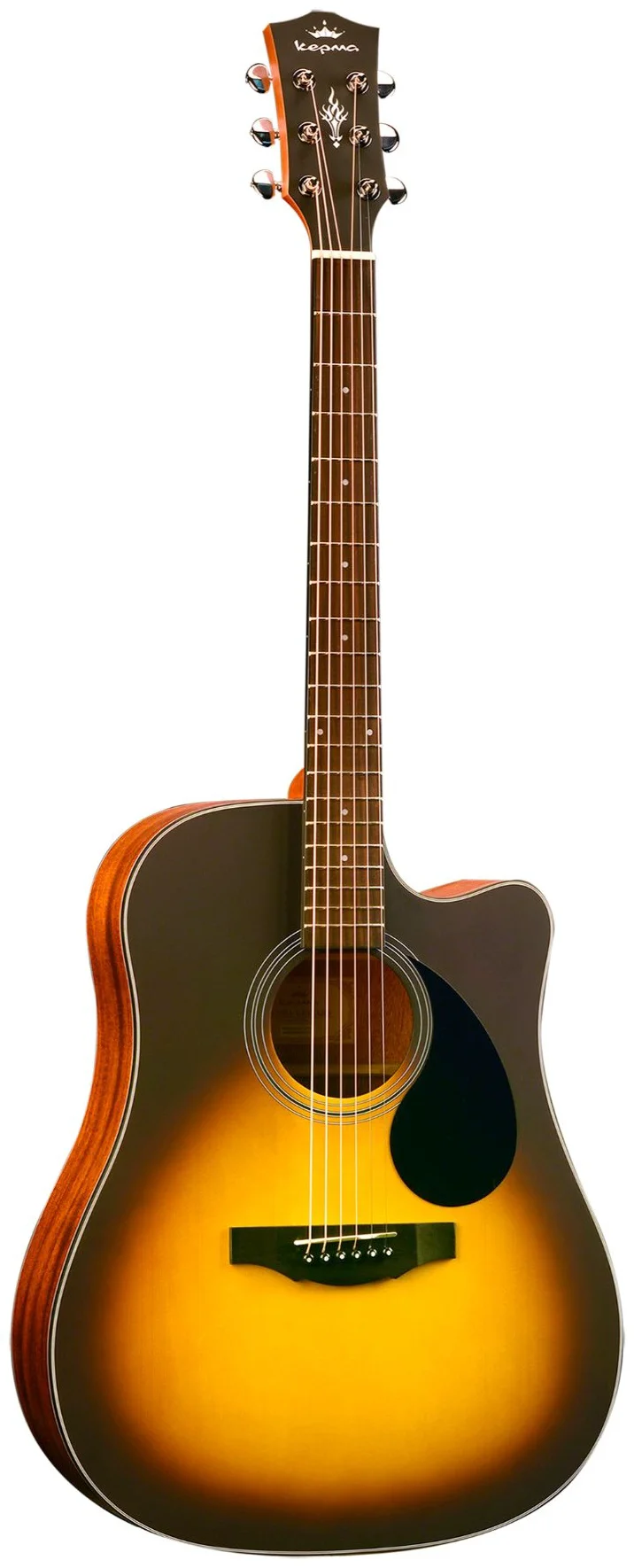 Акустическая гитара Kepma Sunburst Matt EDC-3TSM коричневая