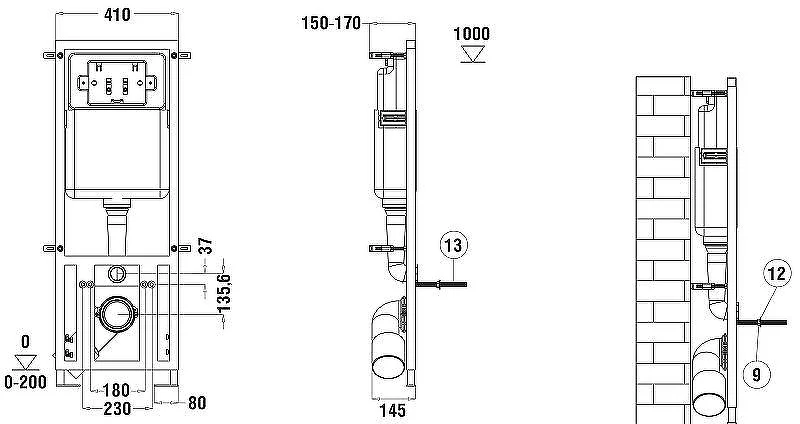 Инсталляция комплект WeltWasser MN4106 Marberg 410 + Nesenbach 004 GL-WT + MAR 410 SE MT-BL бело-синий