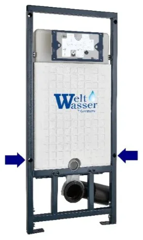 Инсталляция комплект WeltWasser MG50761 Marberg 507 + Gelbach 043 MT-BL + MAR 507 RD GL-WT бело-черный