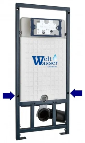 Инсталляция комплект WeltWasser ME5074 Marberg 507 + Erlenbach 004 GL-WT + MAR 507 RD MT-BL бело-черный