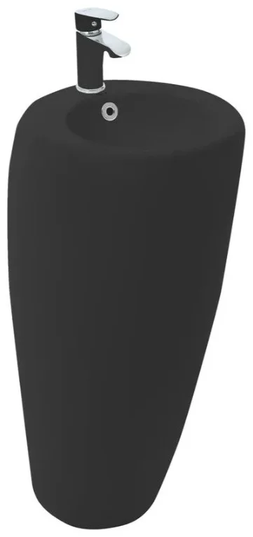 Раковина напольная WeltWasser WW Leerbach 3838 MT-BL 38х38х83см черный