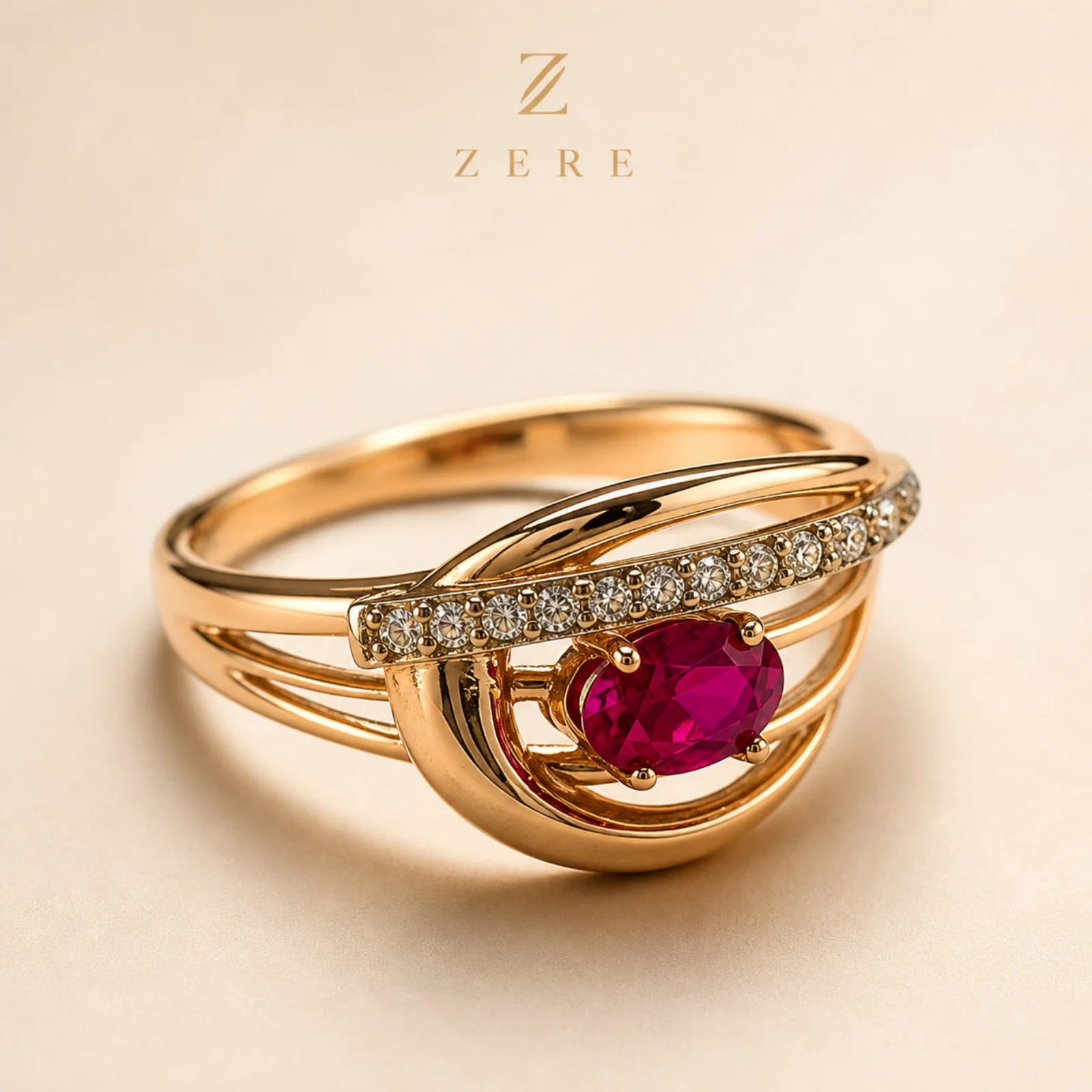 Кольцо Zere ZR030517 золото 2.16гр 19р