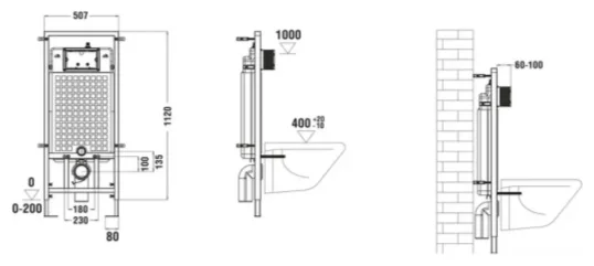 Инсталляция комплект WeltWasser MH50744 Marberg 507 + Heimbach 043 MT-BL + MAR 507 RD GL-WT бело-черный