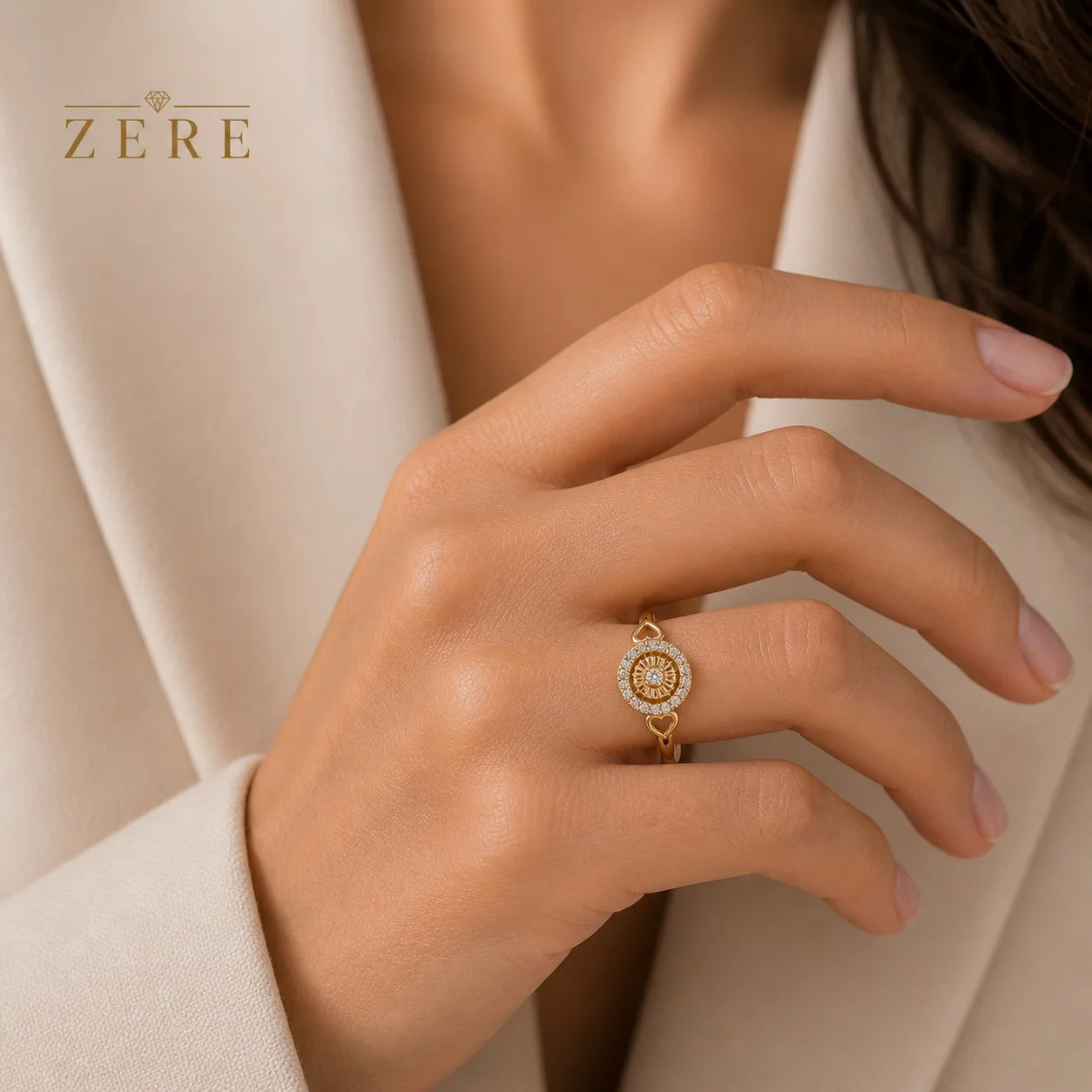 Кольцо Zere ZR030530 золото 1.37гр 17.5р купить,117600