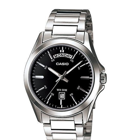 Часы мужские Casio MTP-1370D-1A1VDF серебристые купить,NaN