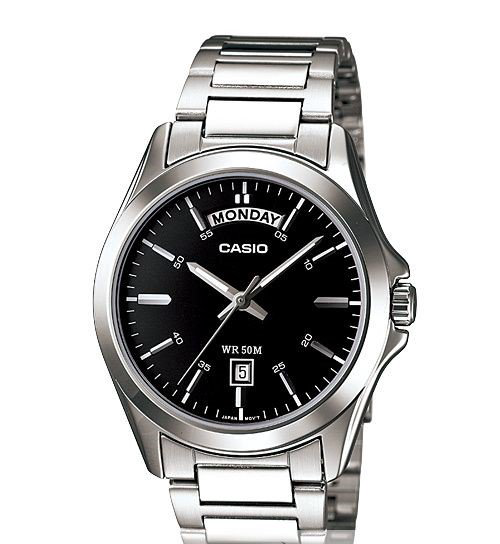 Часы мужские Casio MTP-1370D-1A1VDF серебристые купить,NaN