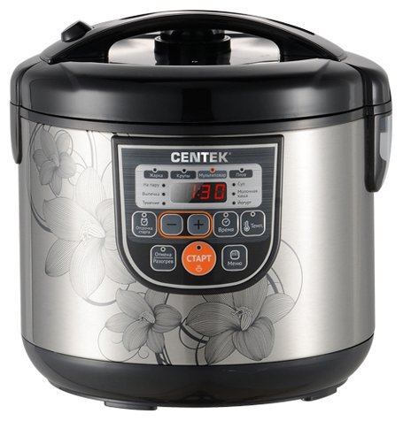 Мультиварка Centek CT-1498 Ceramic серебристо-черная