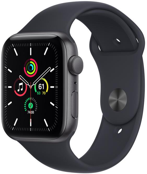 Смарт-часы Apple Watch SE 44mm MKQ63GK/A Sport Band Space Gray-Midnight